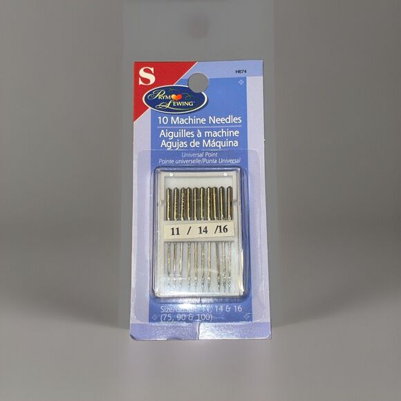 Prym-Dritz Sewing Machine Needles Pack Of 10 #H674 Sizes 11/14/16 NIP - Picture 1 of 2